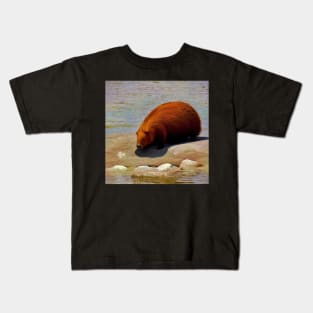 Capybara Near Lake animated CGI Kids T-Shirt